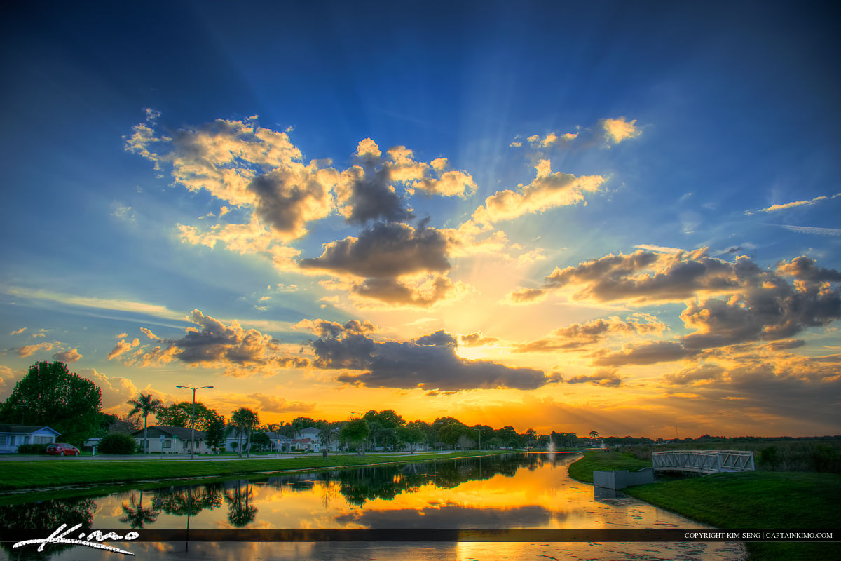 St Cloud Florida Sunset Lakefront Park
