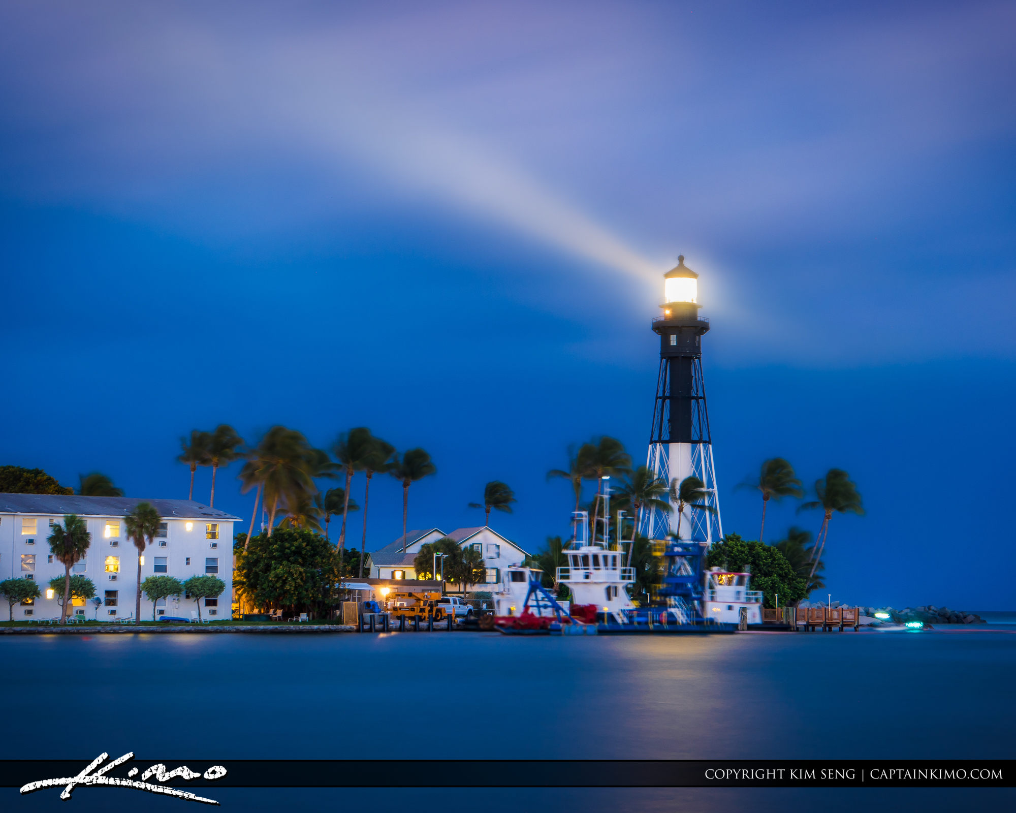 Hillsboro Inlet Lighthouse Long Exposure Aurora HDR Software HDR