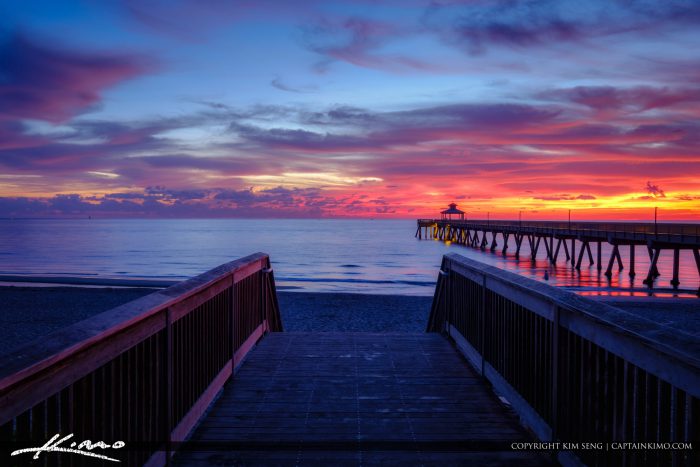 Deerfield Beach International Fishing Pier Stairway to Beach