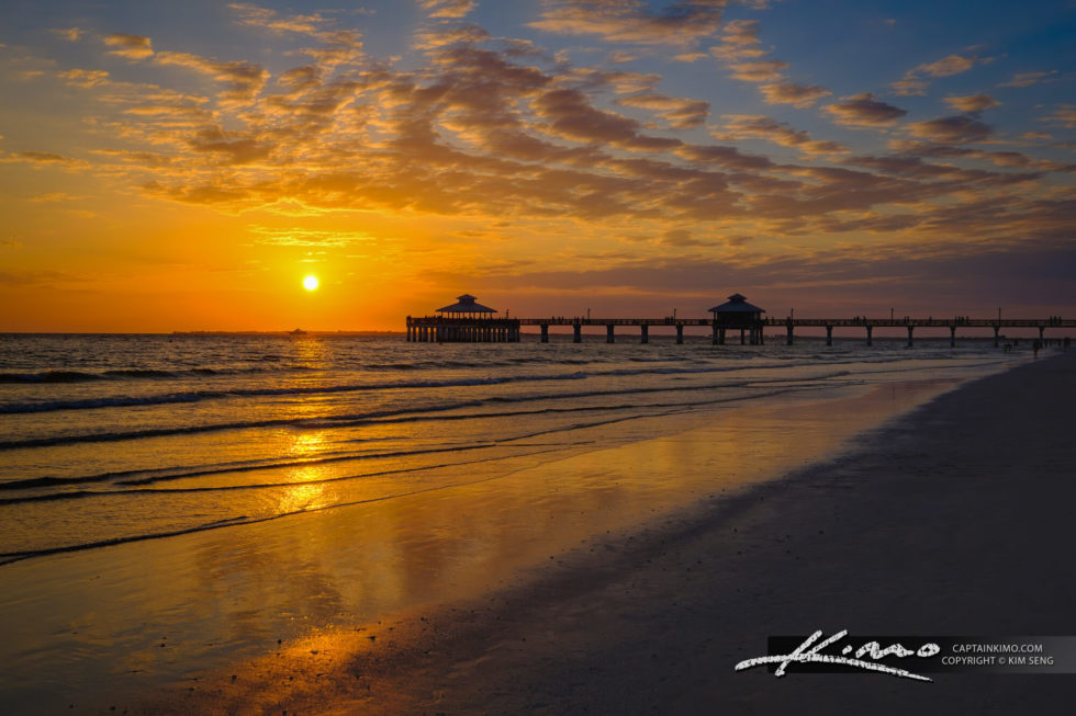 Fort Myers Pier Sunset Over the Gulf Coast | HDR Photography by Captain