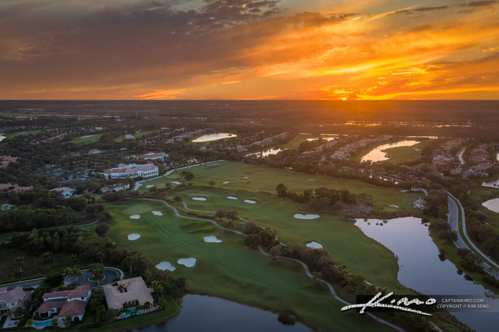 Mirasol Palm Beach Gardens Sunset Golf Course HDR Photography by