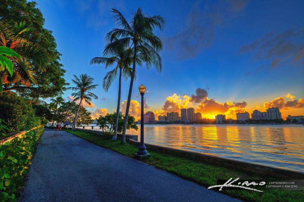 Palm Beach Island Bicycle Trail Sunset HDR Photography by Captain Kimo