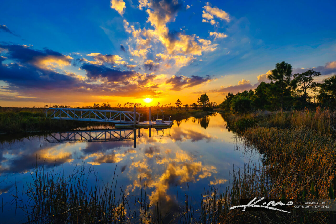 Kayak Ramp Pine Glades Jupiter Farms Sunset HDR Photography by