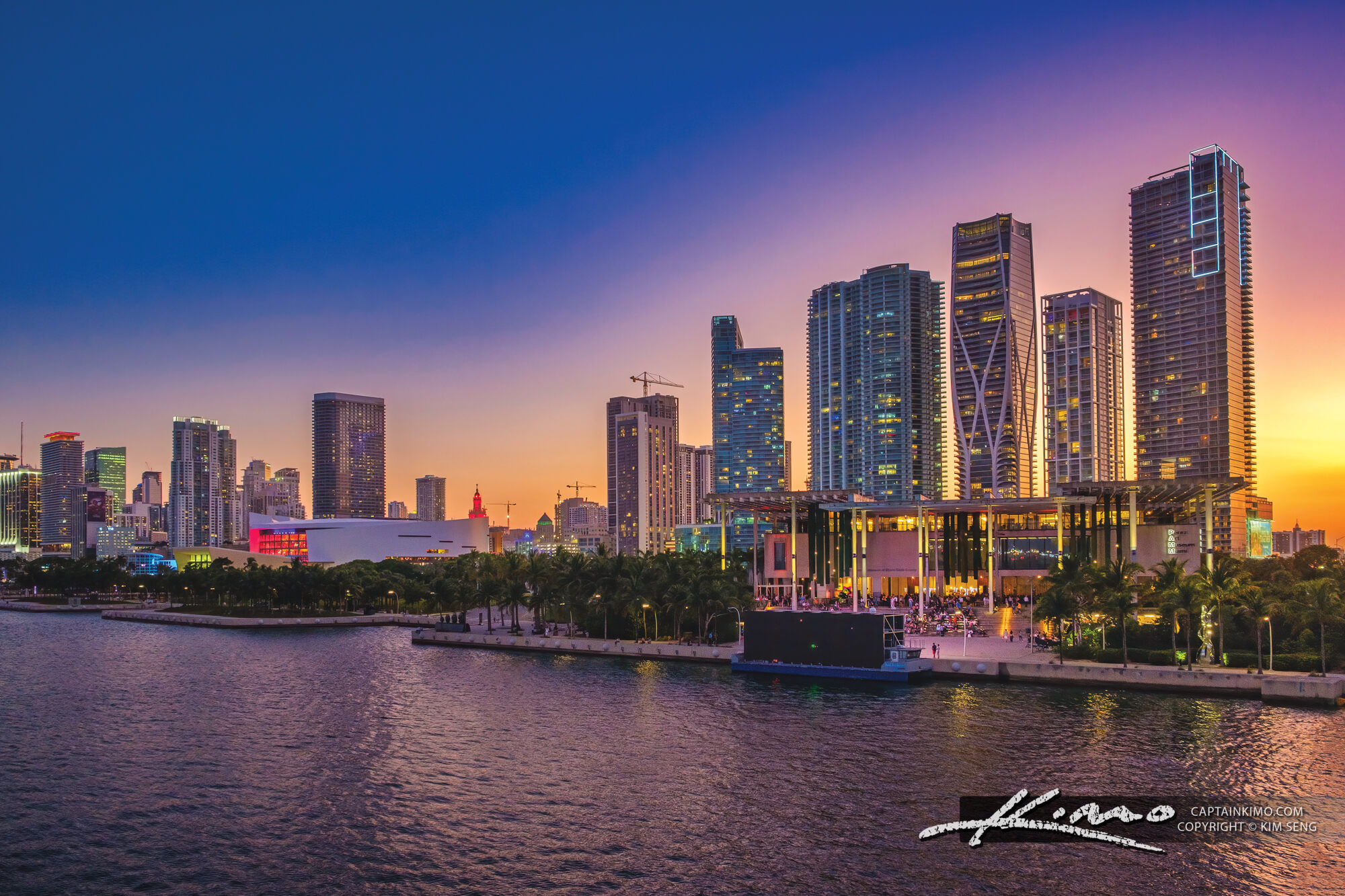 Miami Skyline Sunset March 2023 HDR Photography By Captain Kimo