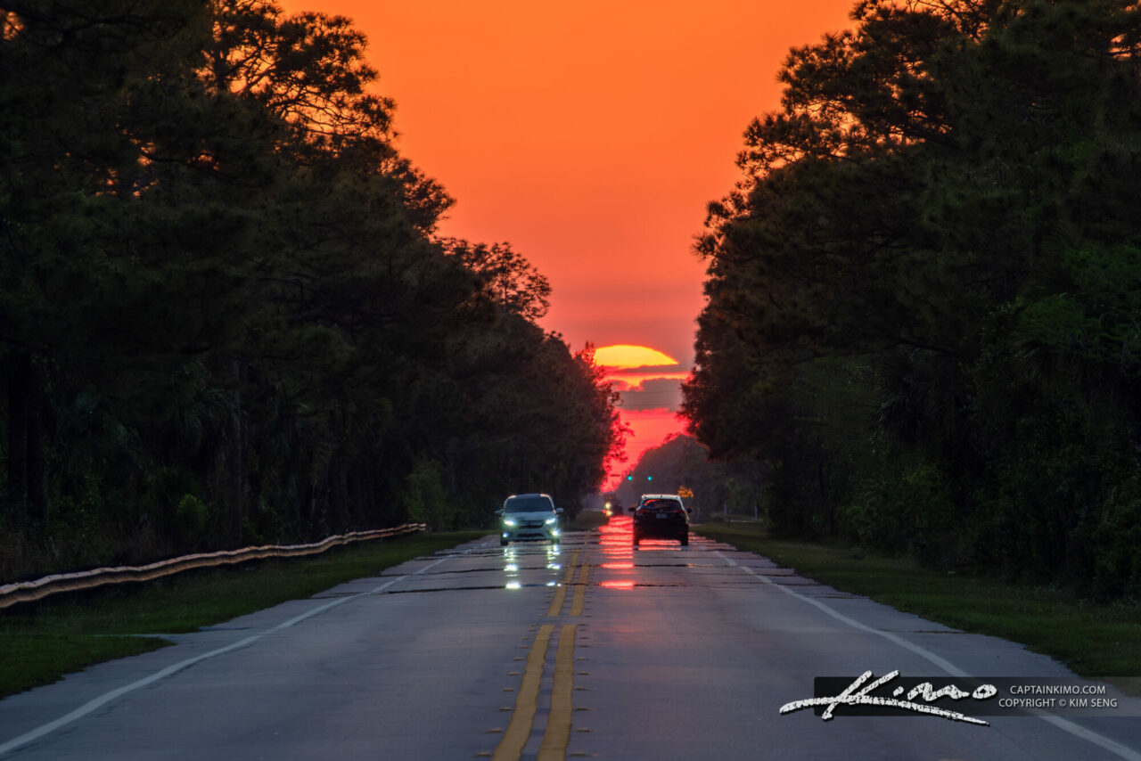 Indiantown Road Sunset Jupiter Farms HDR Photography by Captain Kimo