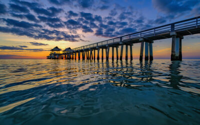 Naples Pier Sunset Over the Florida Gulf Coast