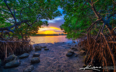 Sunset Lake Worth Lagoon at Canoe Launch West Palm Beach