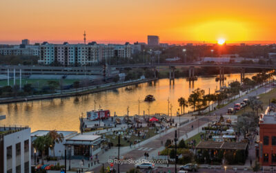 Armature Works Sunset Along Hillsborough River Tampa Florida